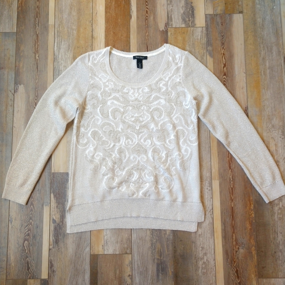 White House Black Market cream sweater